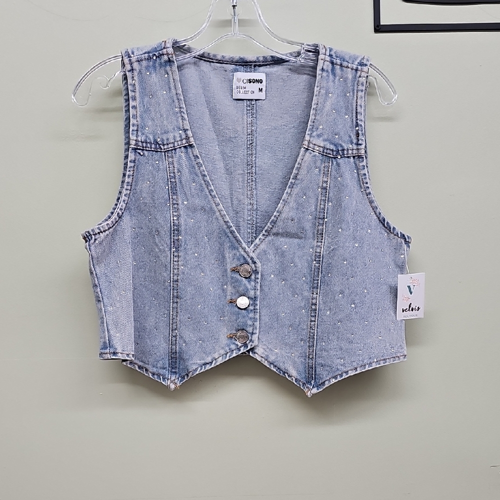 Ci Sono Light Blue Denim Vest